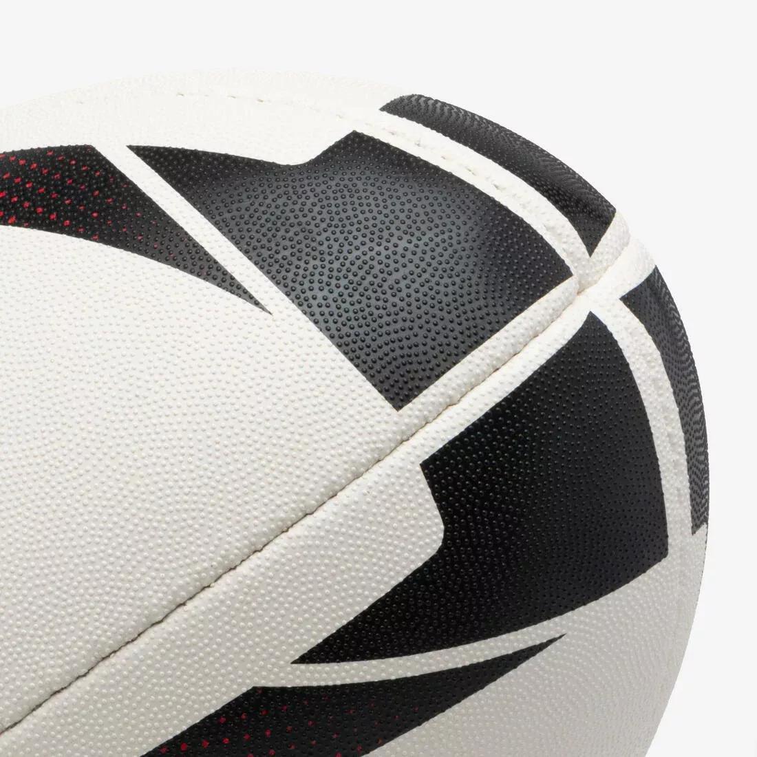 Rugby Size 5 Training Ball, Black, No Color, large image number 4