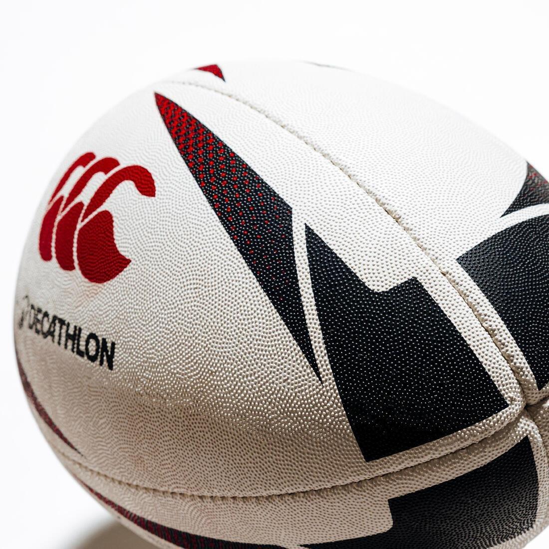 Rugby Size 5 Training Ball, Black, No Color, large image number 6