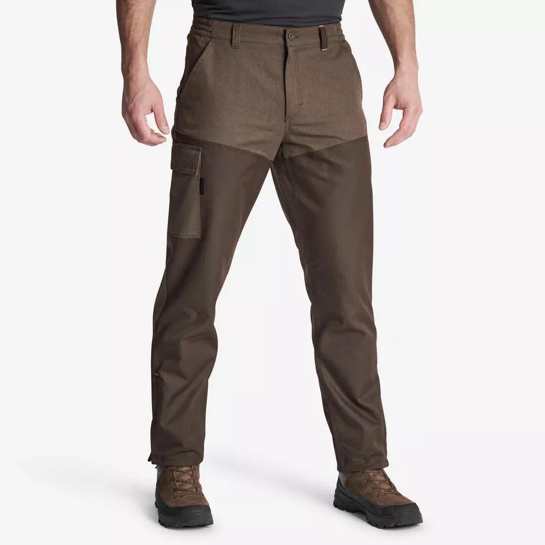 Tapered Hunting Trousers - Renfort 100, Brown, 5401_000, large image number 0