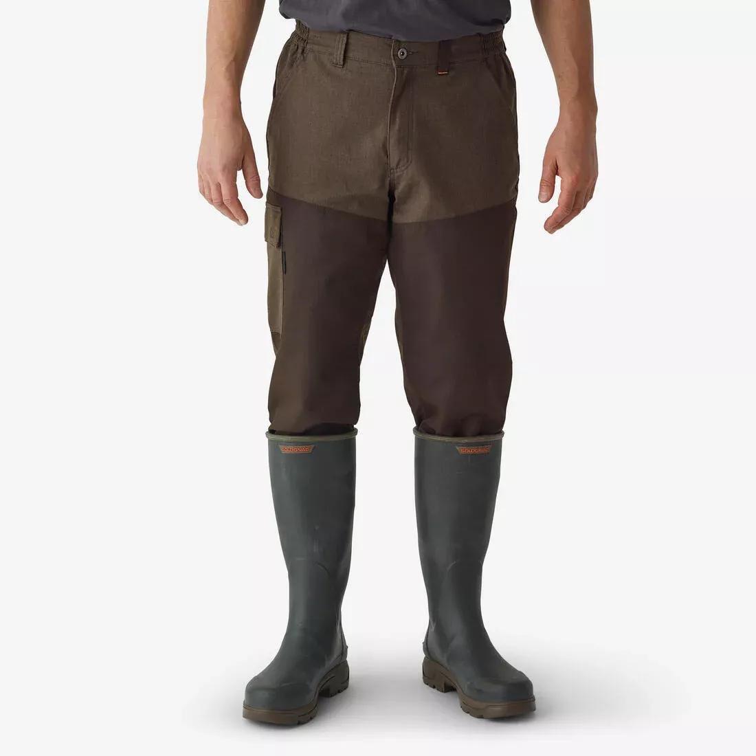 Tapered Hunting Trousers - Renfort 100, Brown, 5401_000, medium