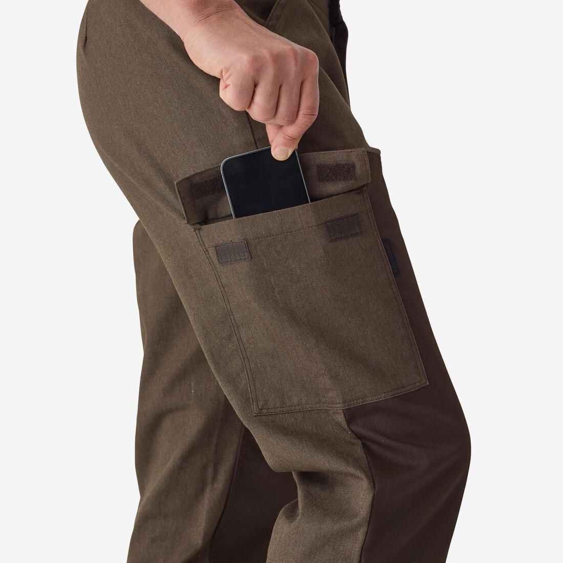 Tapered Hunting Trousers - Renfort 100, Brown, 5401_000, large image number 5