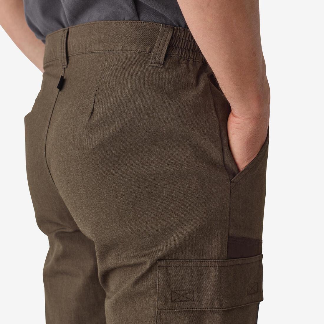 Tapered Hunting Trousers - Renfort 100, Brown, 5401_000, large image number 7