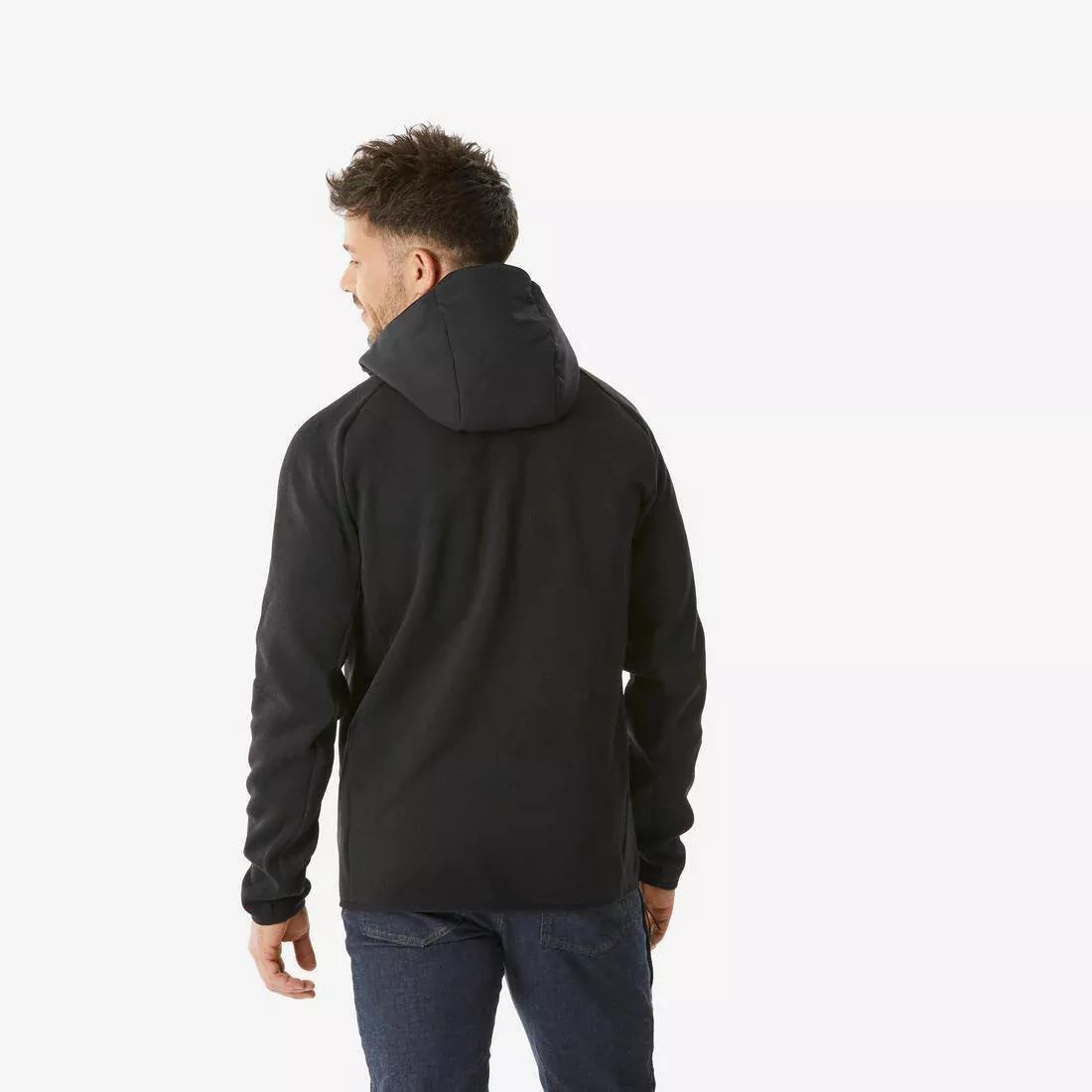BLACK Men's hiking sweatshirt NH500 hybrid, , large image number 2