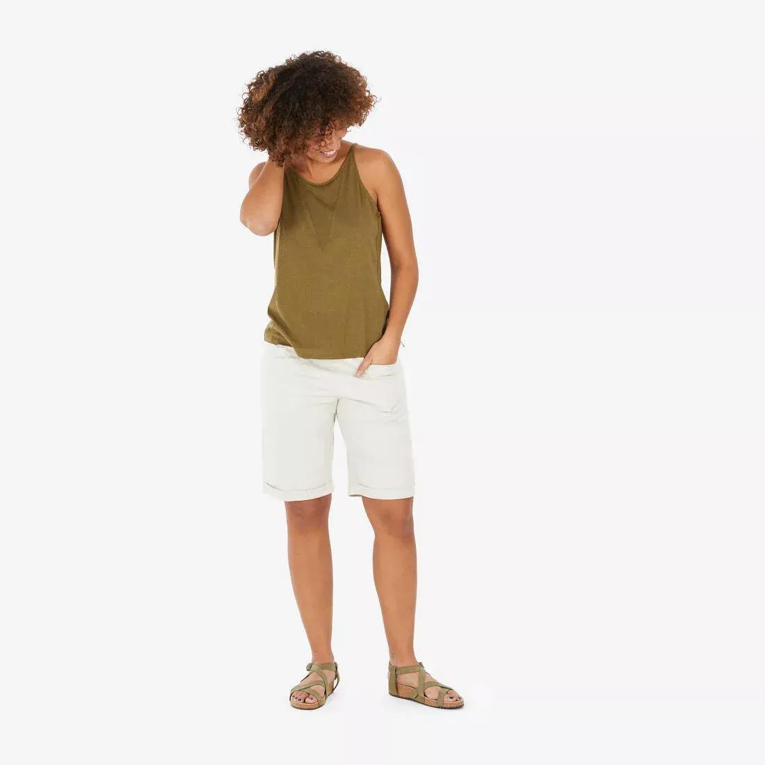Women hiking bermuda shorts - NH500, Beige, No Color, large image number 2