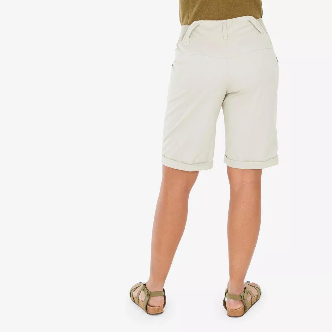 Women hiking bermuda shorts - NH500, Beige, No Color, large image number 3