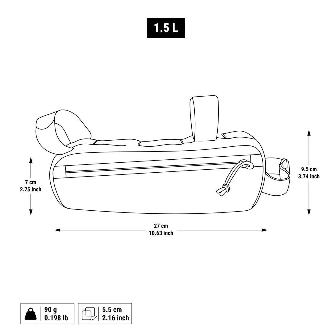 Frame Bag - Fb100 1.5 L, Black, No Color, large image number 4