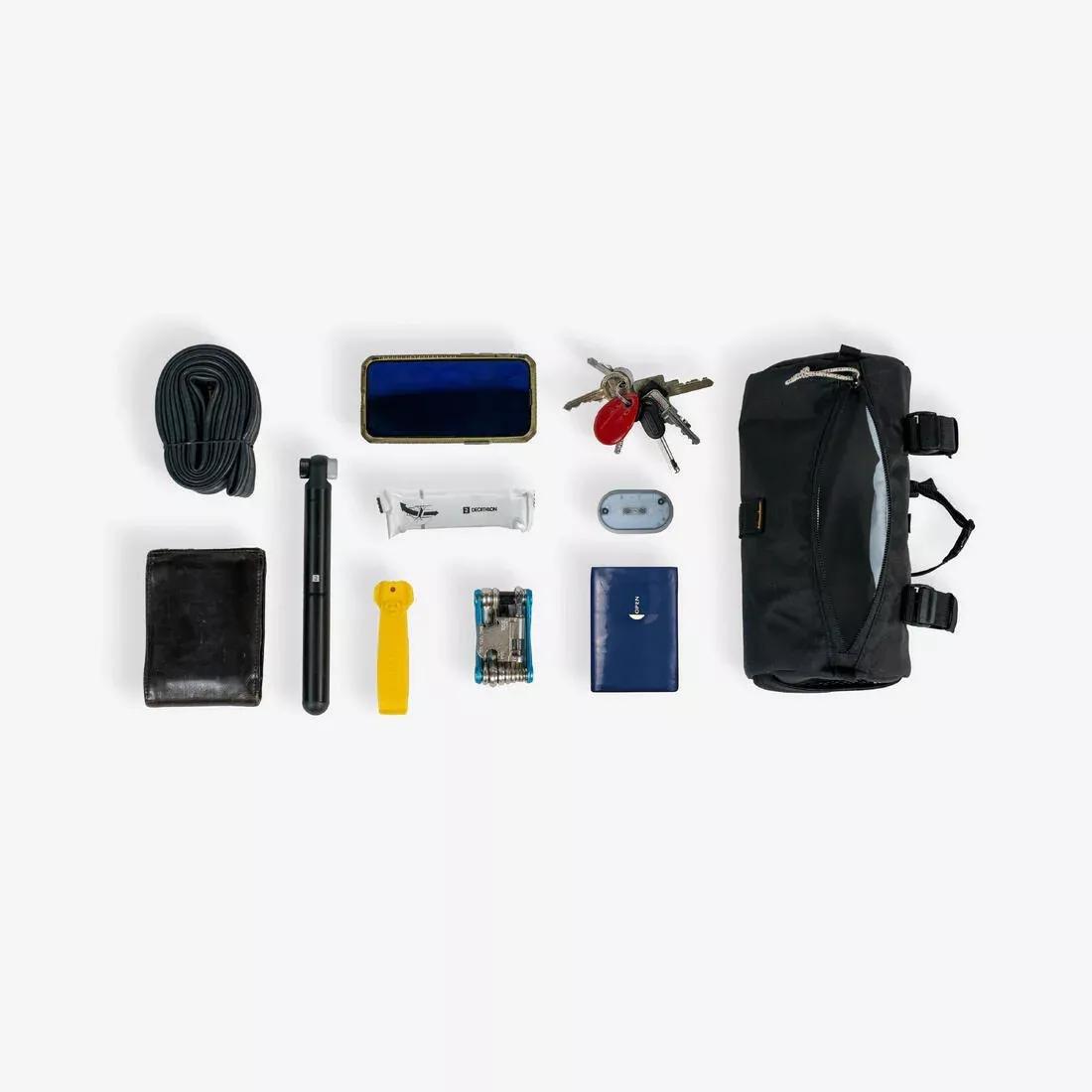 2.5 L Bike Handlebar Bag Actv 100, Black, No Color, large image number 5