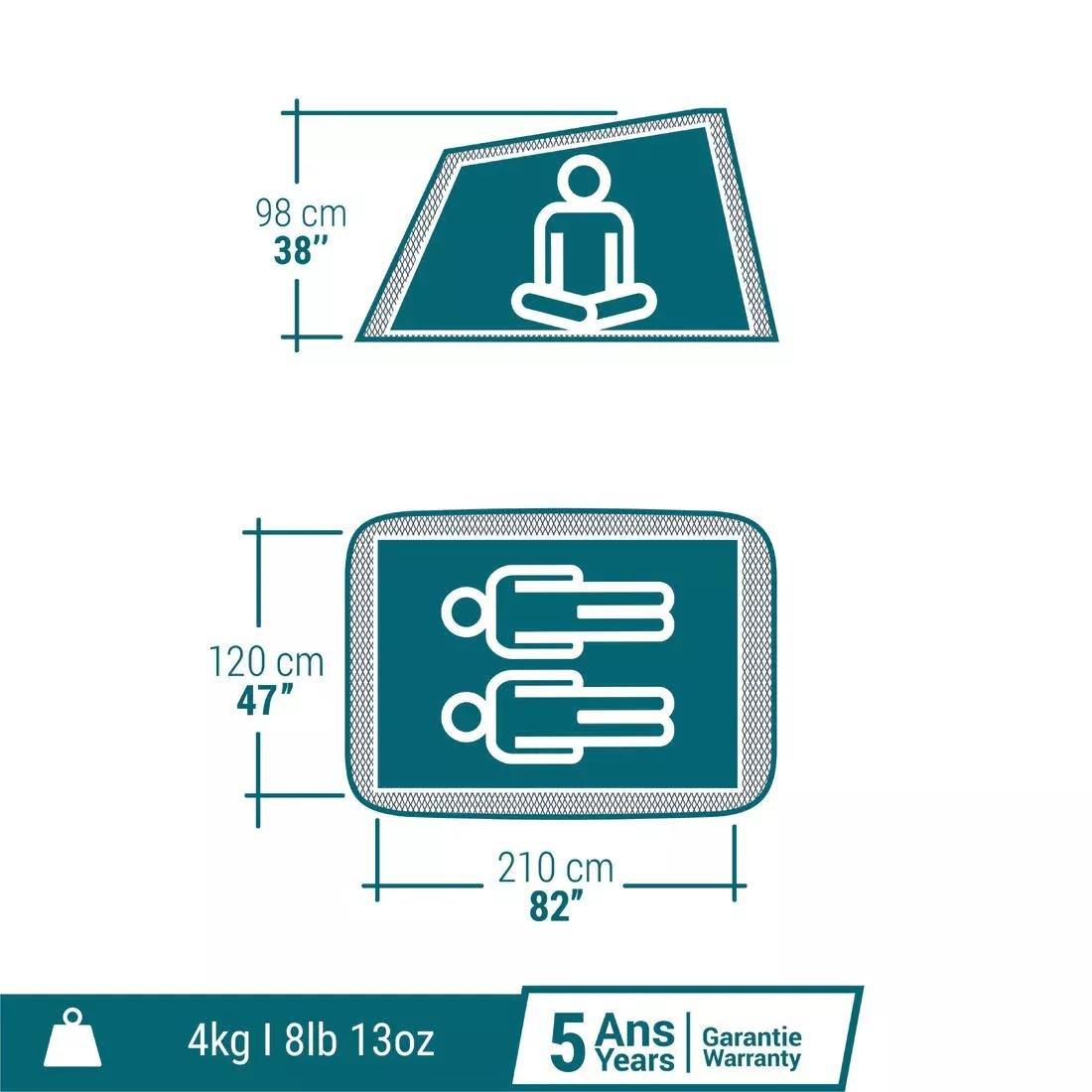 Camping Tent 2 Seconds - 2-Person, White, No Color, medium