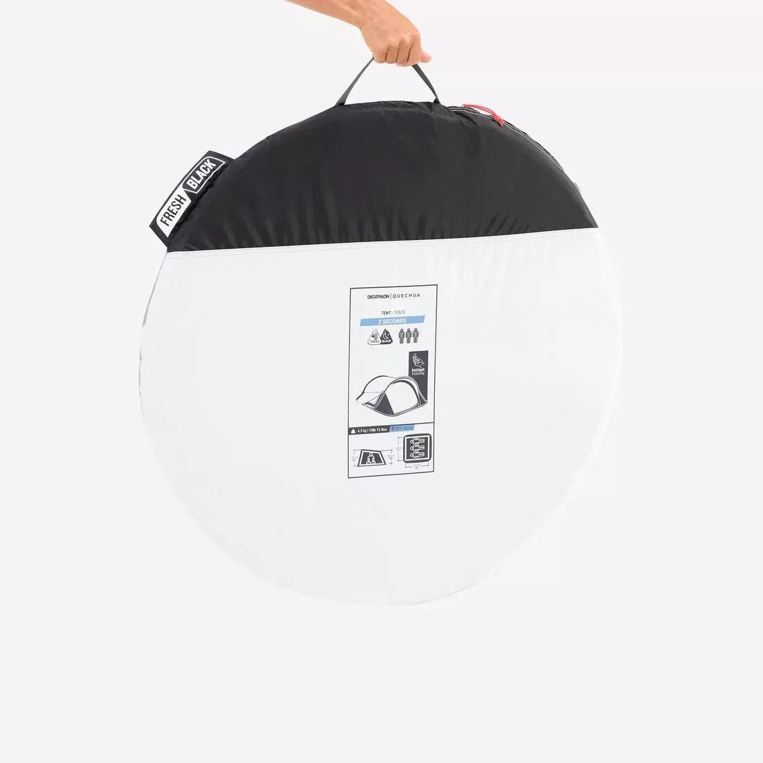 ULTRA WHITE Camping tent 2 Seconds - 3-Person - Fresh&Black, No Color, medium