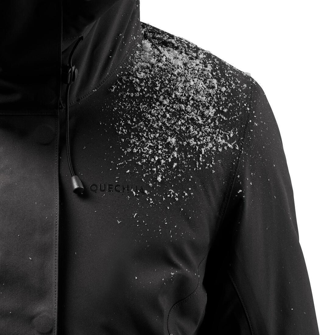 Women Waterproof Hiking Parka -10C - NH500, Black, No Color, medium