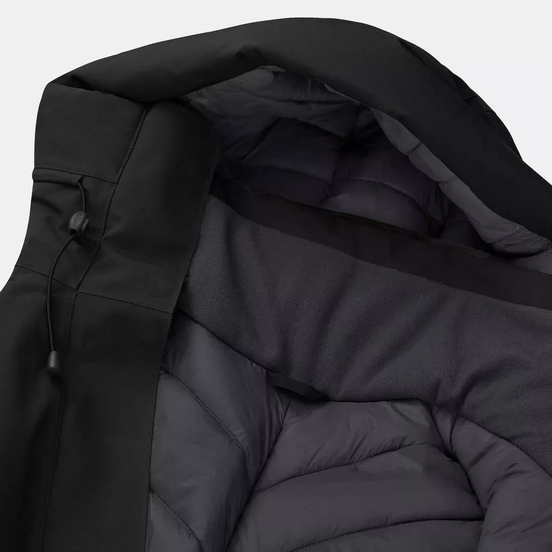 BLACK Women's waterproof hiking parka -10?�C NH500, , large image number 3