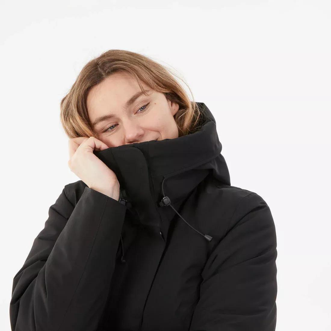 Women Waterproof Hiking Parka -10C - NH500, Black, No Color, large image number 4