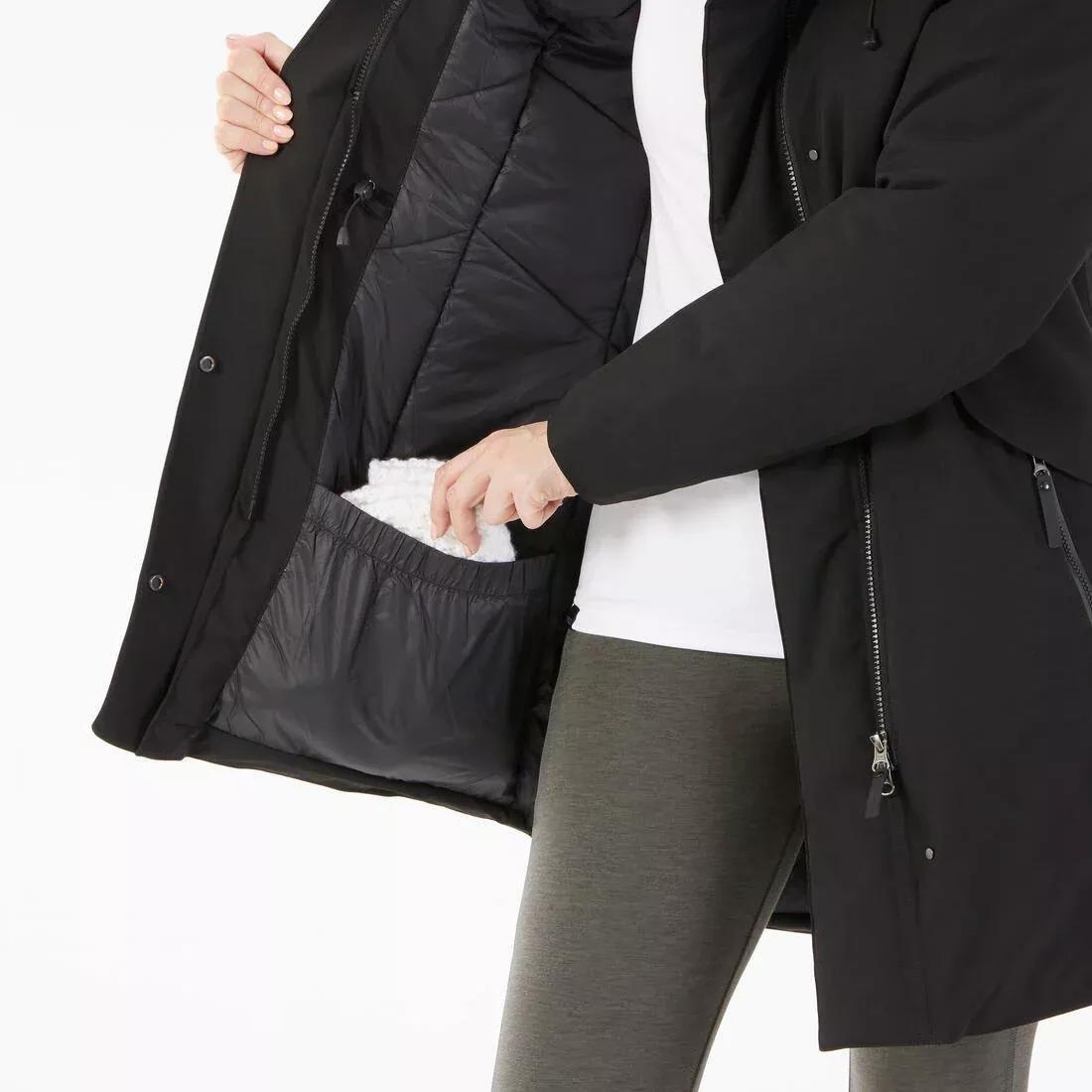 BLACK Women's waterproof hiking parka -10?�C NH500, , large image number 6