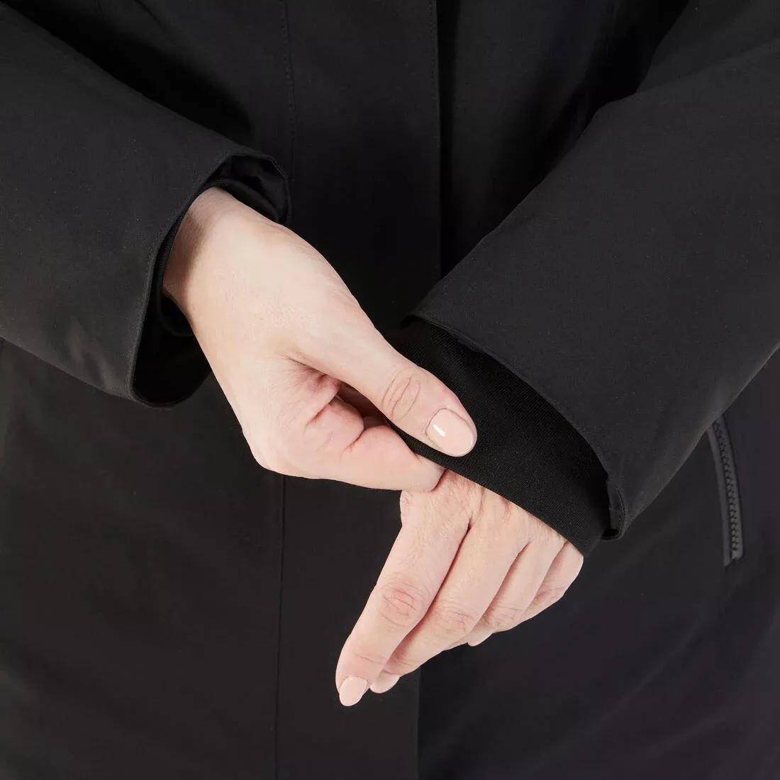 Women Waterproof Hiking Parka -10C - NH500, Black, No Color, large image number 7