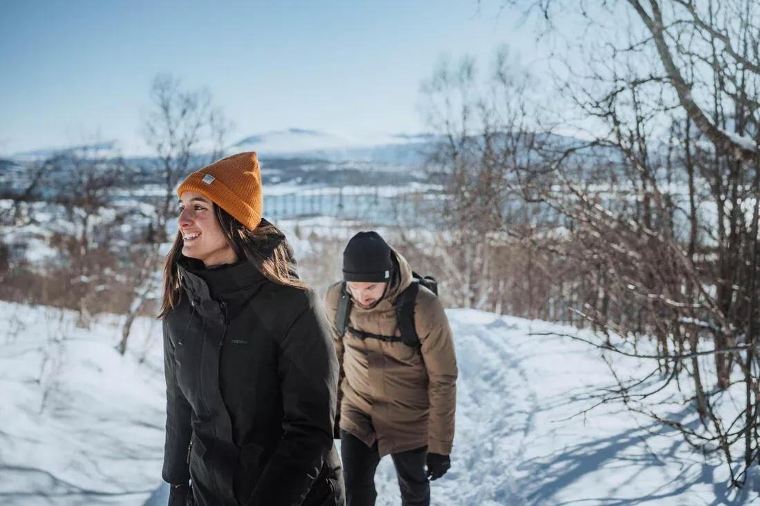 Women Waterproof Hiking Parka -10C - NH500, Black, No Color, large image number 12