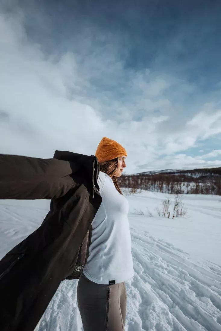 Women Waterproof Hiking Parka -10C - NH500, Black, No Color, large image number 14