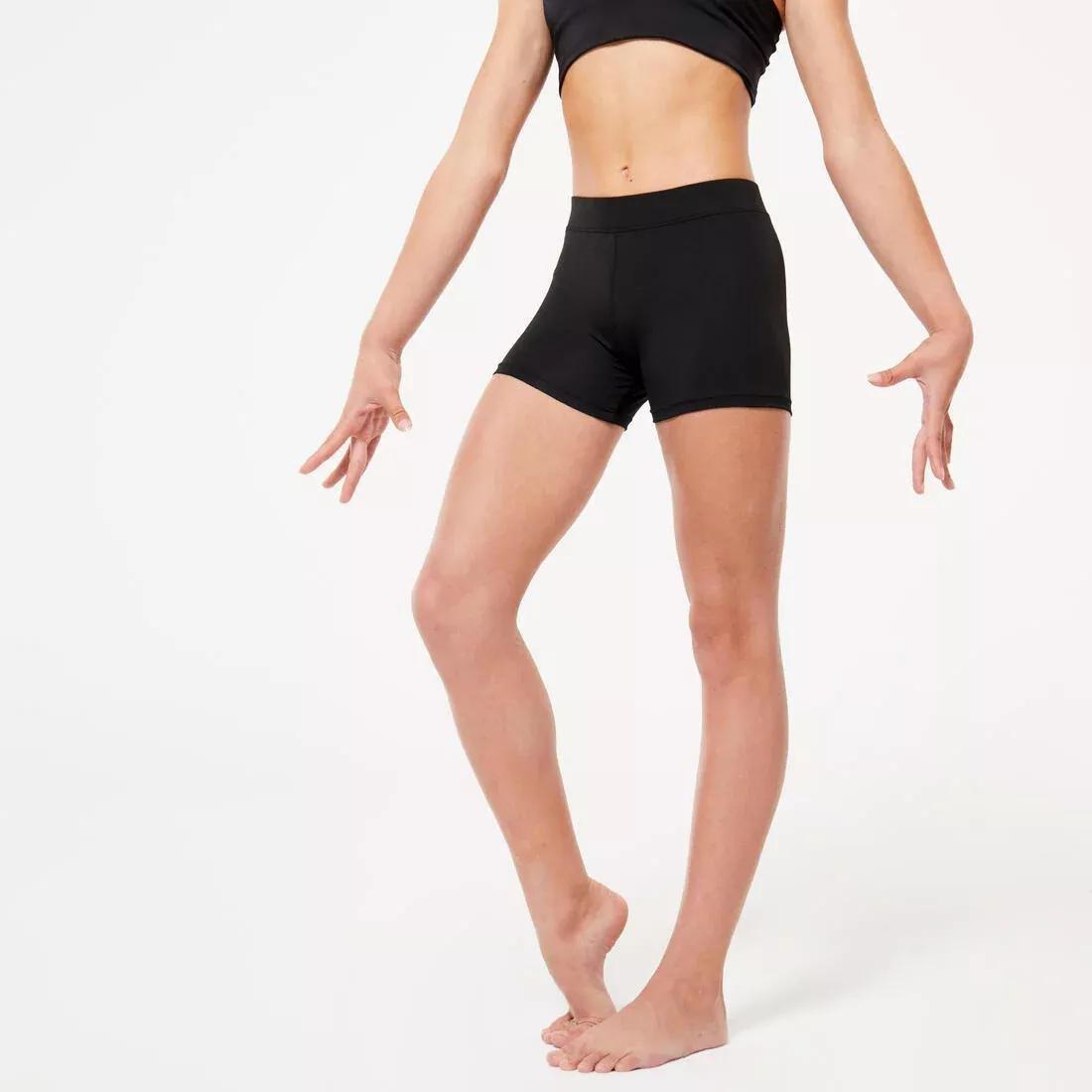 Kids Girls Basic Gym Shorts - Black, Black, , large image number 1