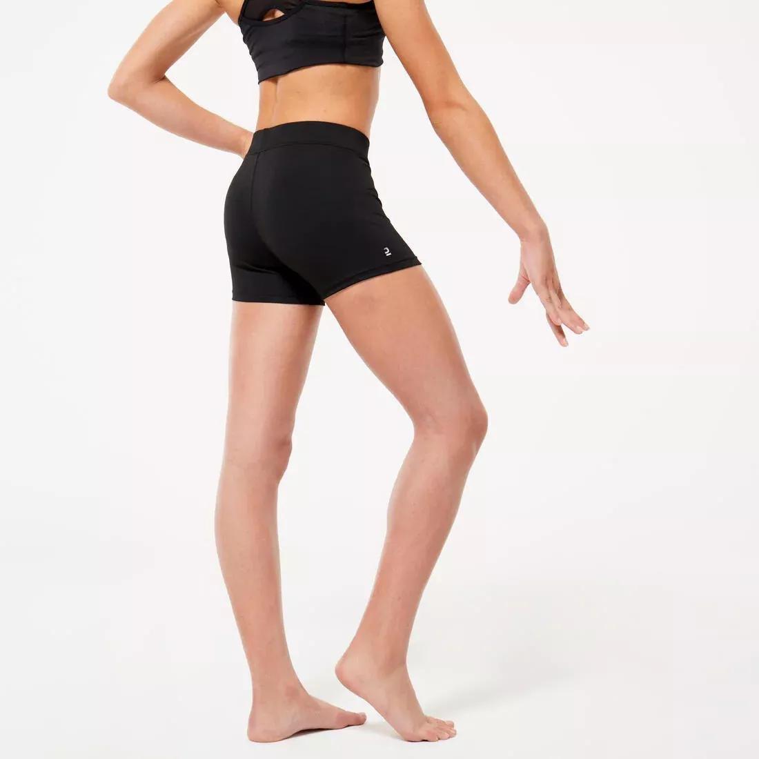 Kids Girls Basic Gym Shorts - Black, Black, , large image number 2