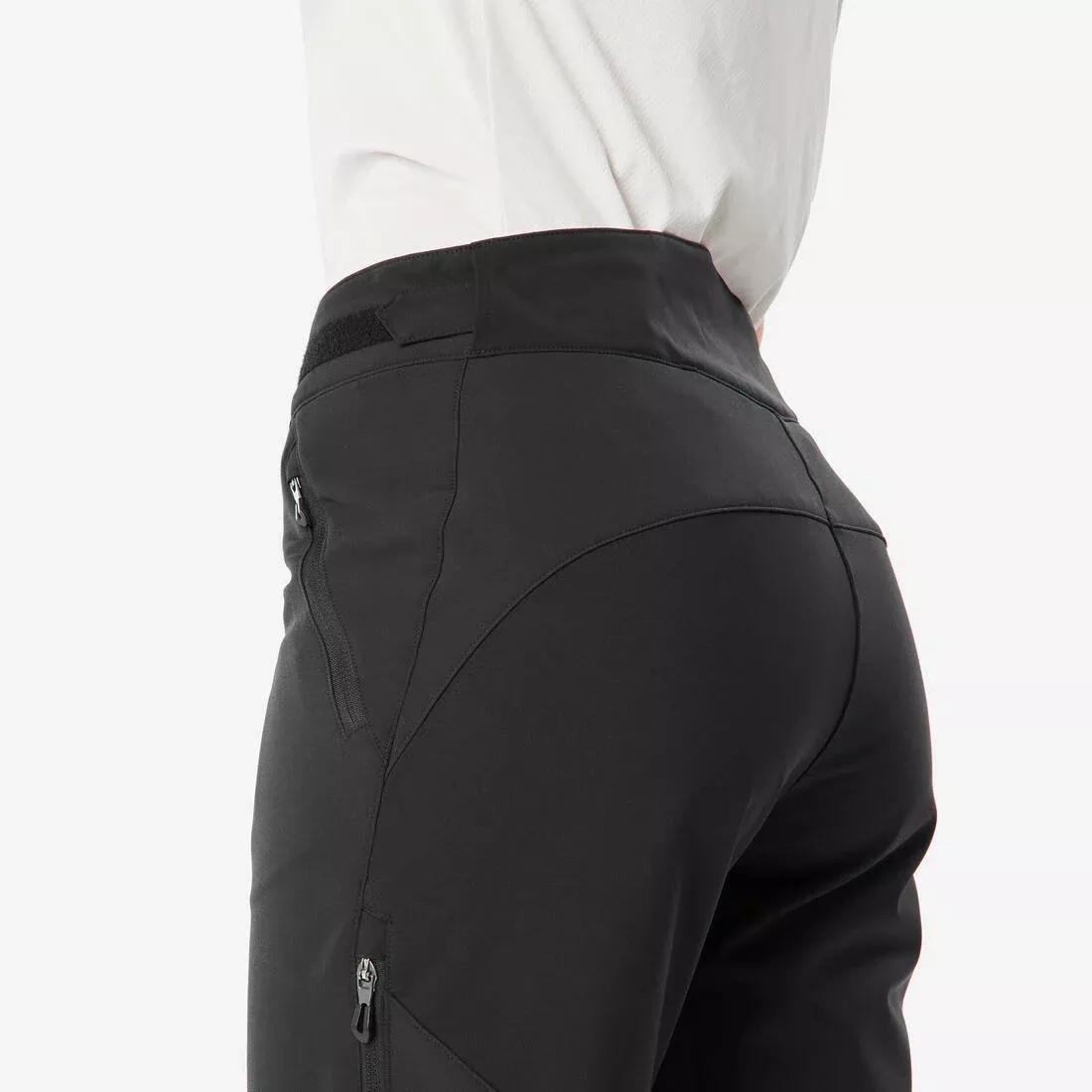 Women warm and water-repellent hiking trousers - SH500, Black, No Color, medium