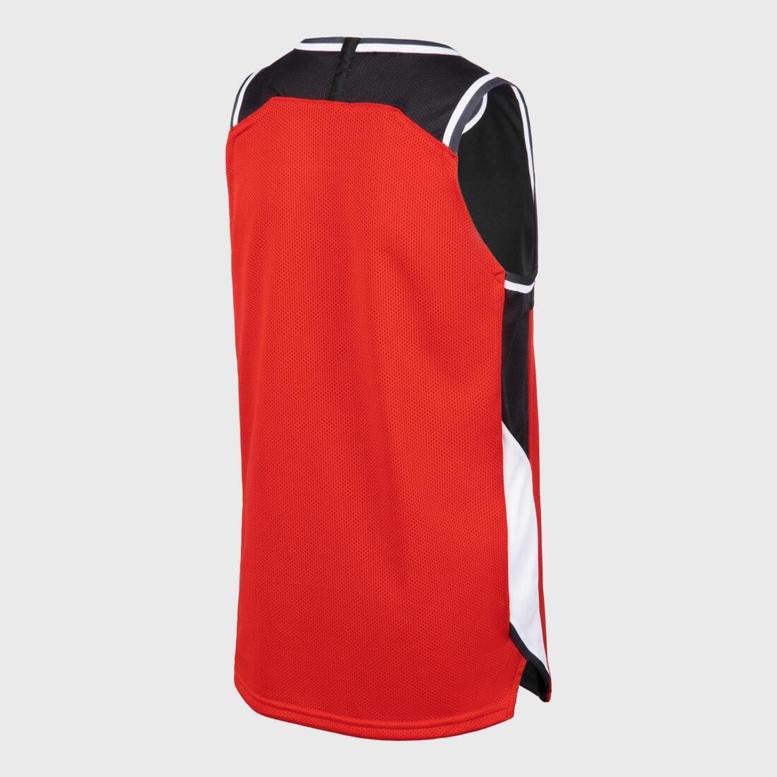 Kids Reversible Sleeveless Basketball T-Shirt, Black, , large image number 9