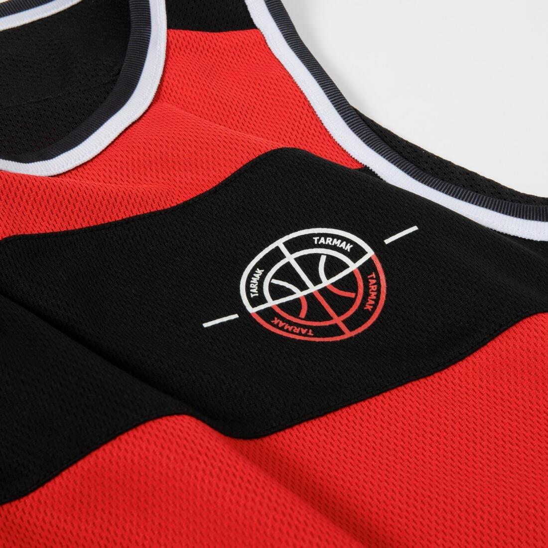 Kids Reversible Sleeveless Basketball T-Shirt, Black, , large image number 10
