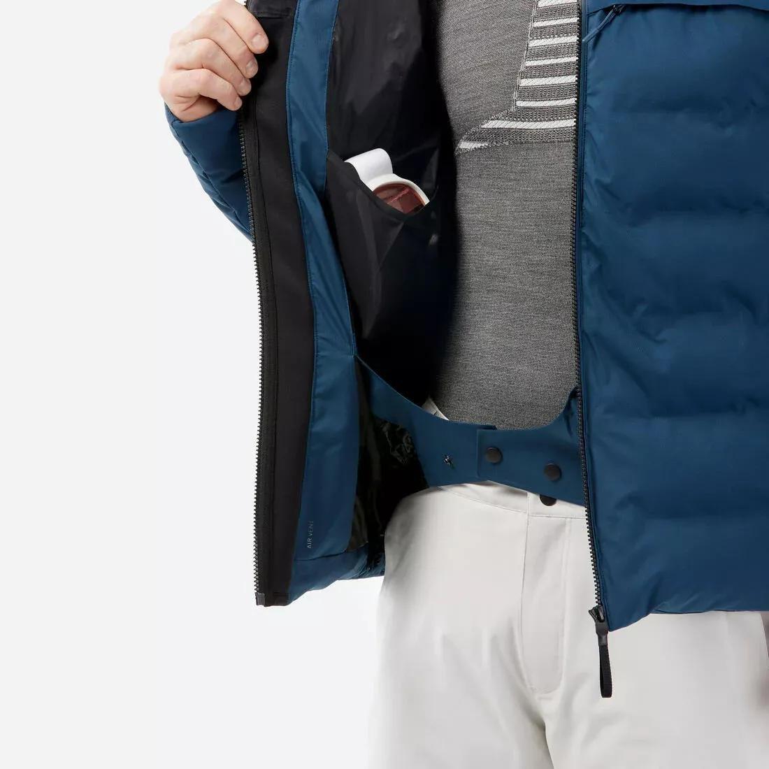 PETROL BLUE Men's very warm and ventilated ski jacket 900 WARM, , large image number 6