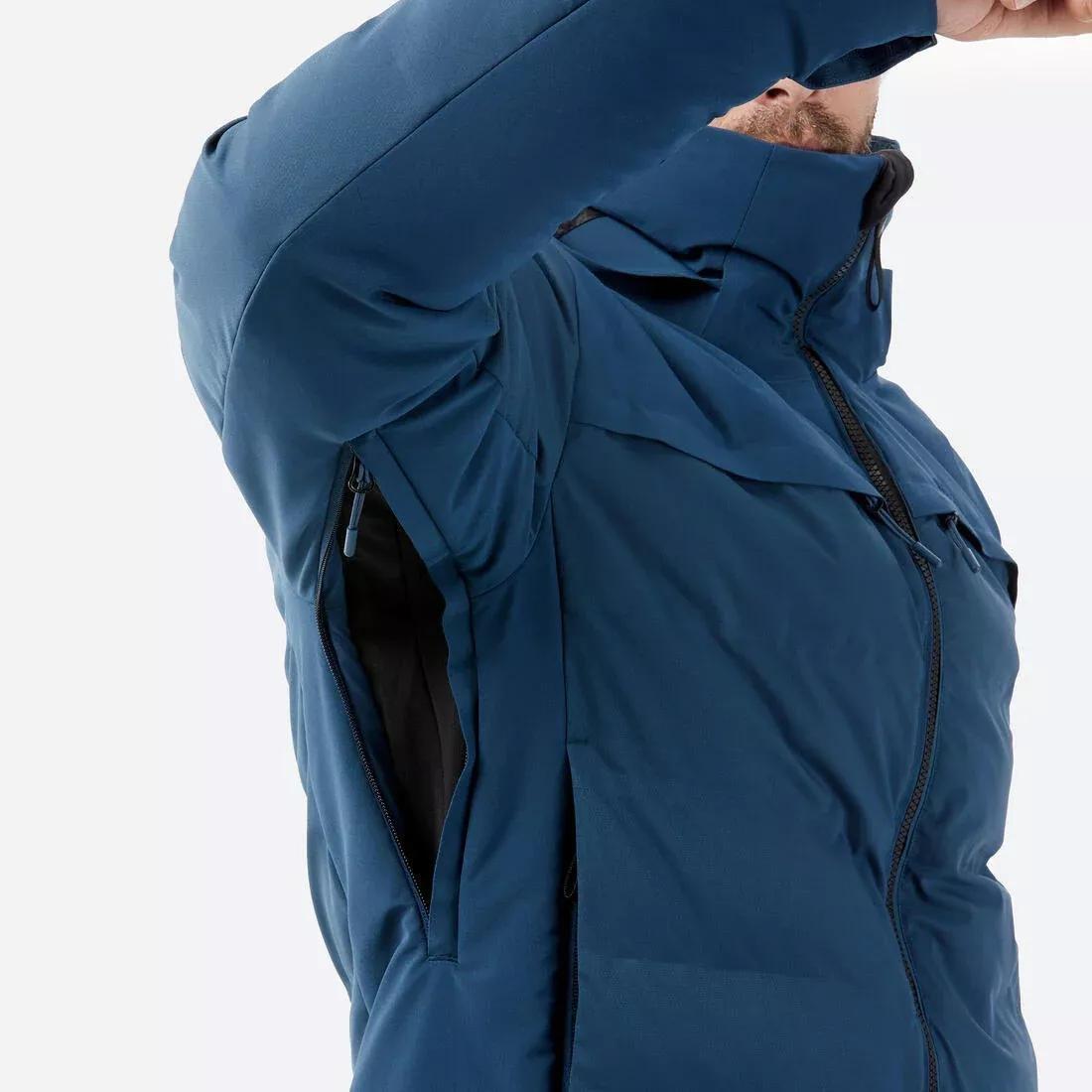 PETROL BLUE Men's very warm and ventilated ski jacket 900 WARM, , large image number 8