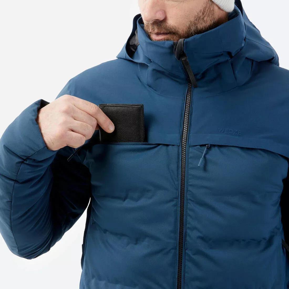PETROL BLUE Men's very warm and ventilated ski jacket 900 WARM, , large image number 10