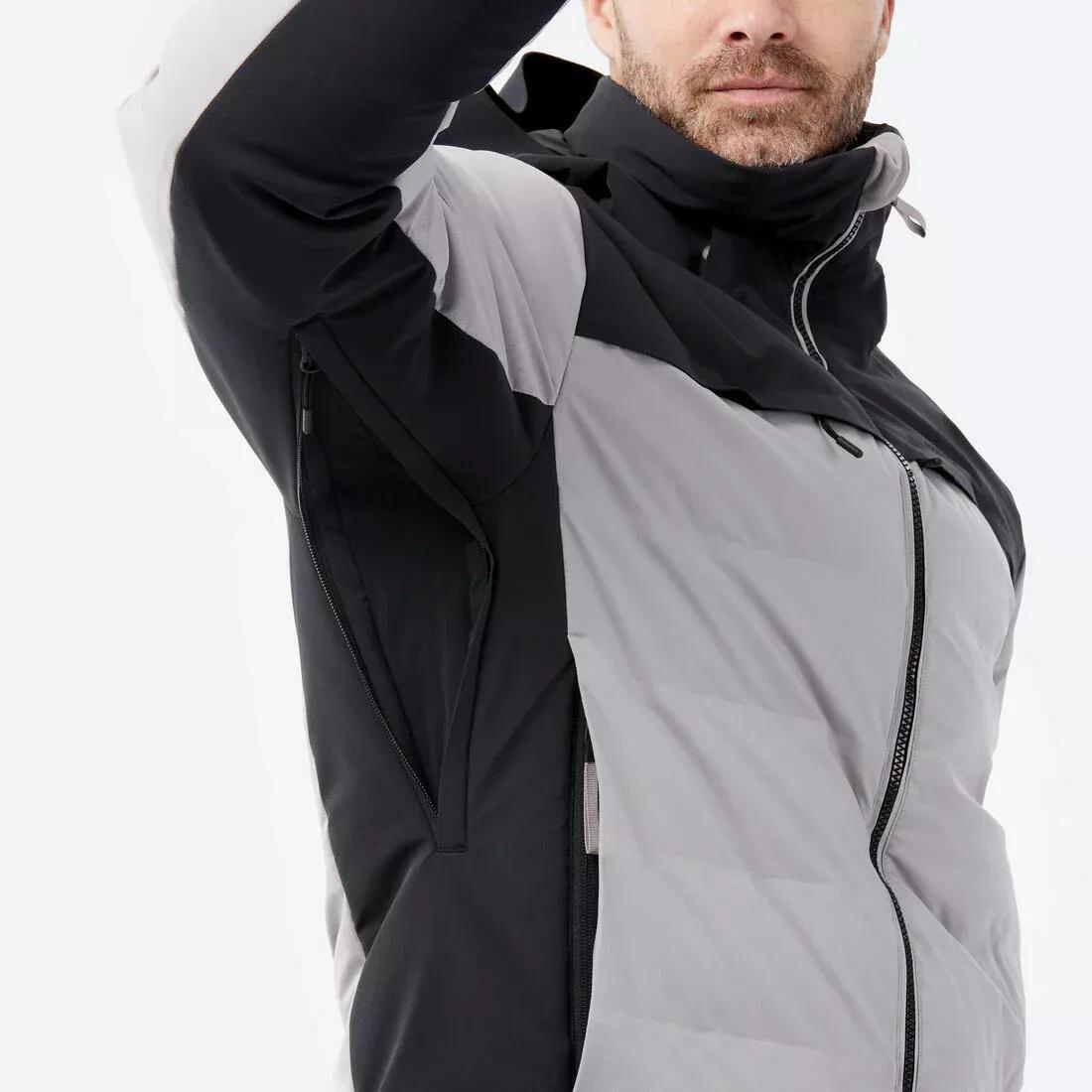 Men Very Warm And Ventilated Ski Jacket - 500 Warm, Grey, No Color, large image number 8