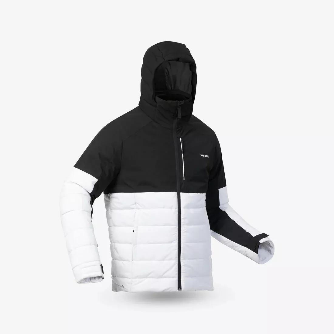 ULTRA WHITE Men's Mid-Length Warm Ski Jacket 100, , medium