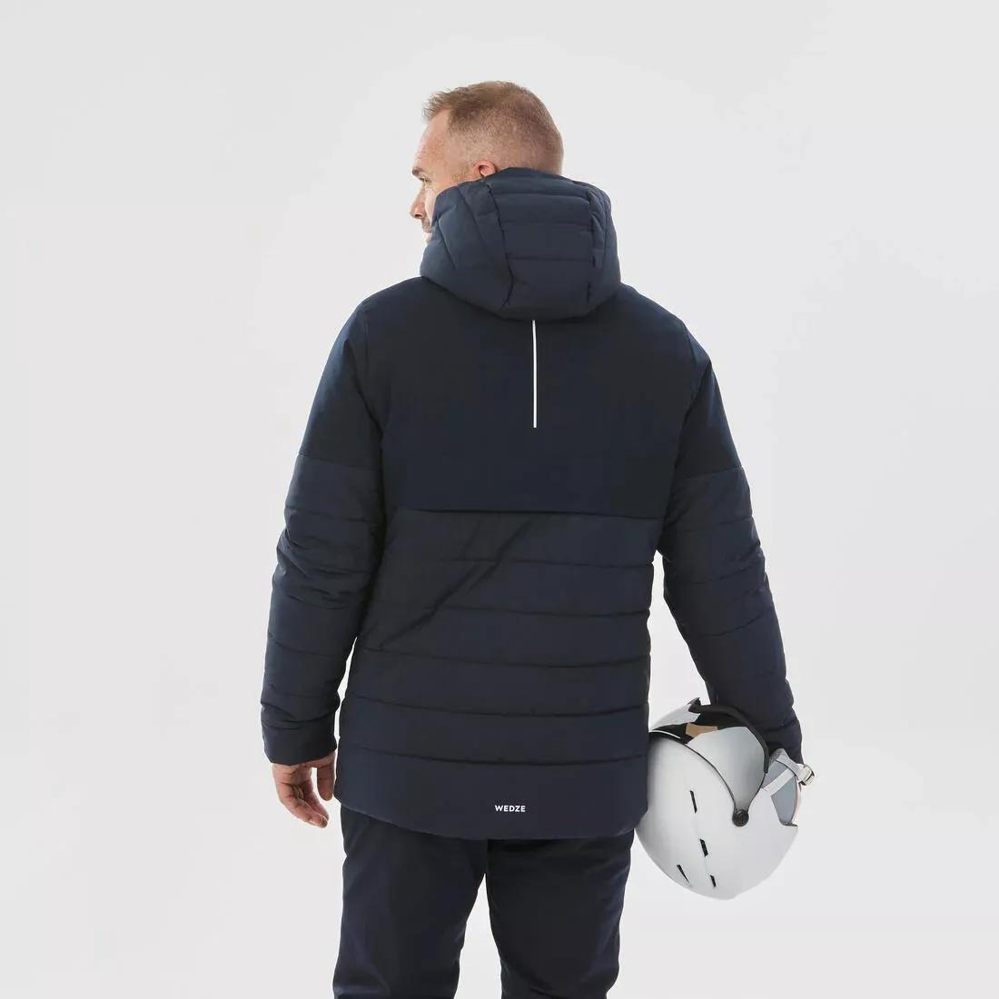 ULTRA WHITE Men's Mid-Length Warm Ski Jacket 100, , large image number 12