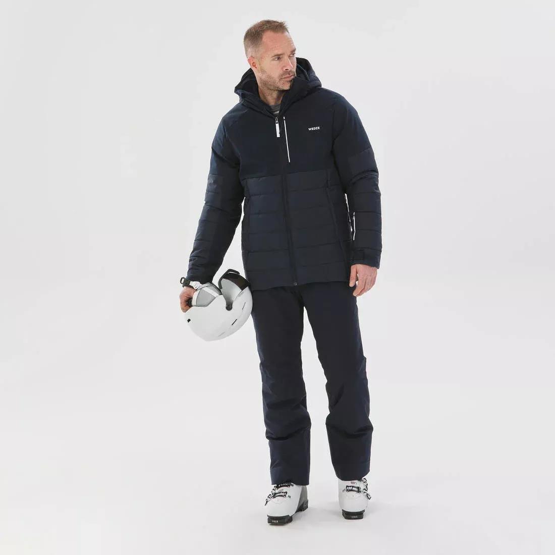ULTRA WHITE Men's Mid-Length Warm Ski Jacket 100, , large image number 13