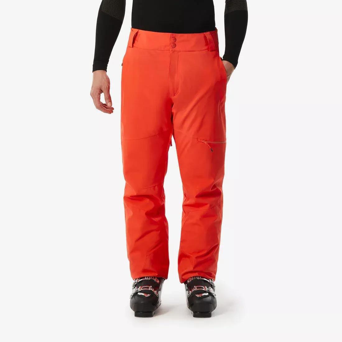 Men Very Warm And Breathable Ski And Snowboard Trousers - 500, Red, 5401_000, large image number 0