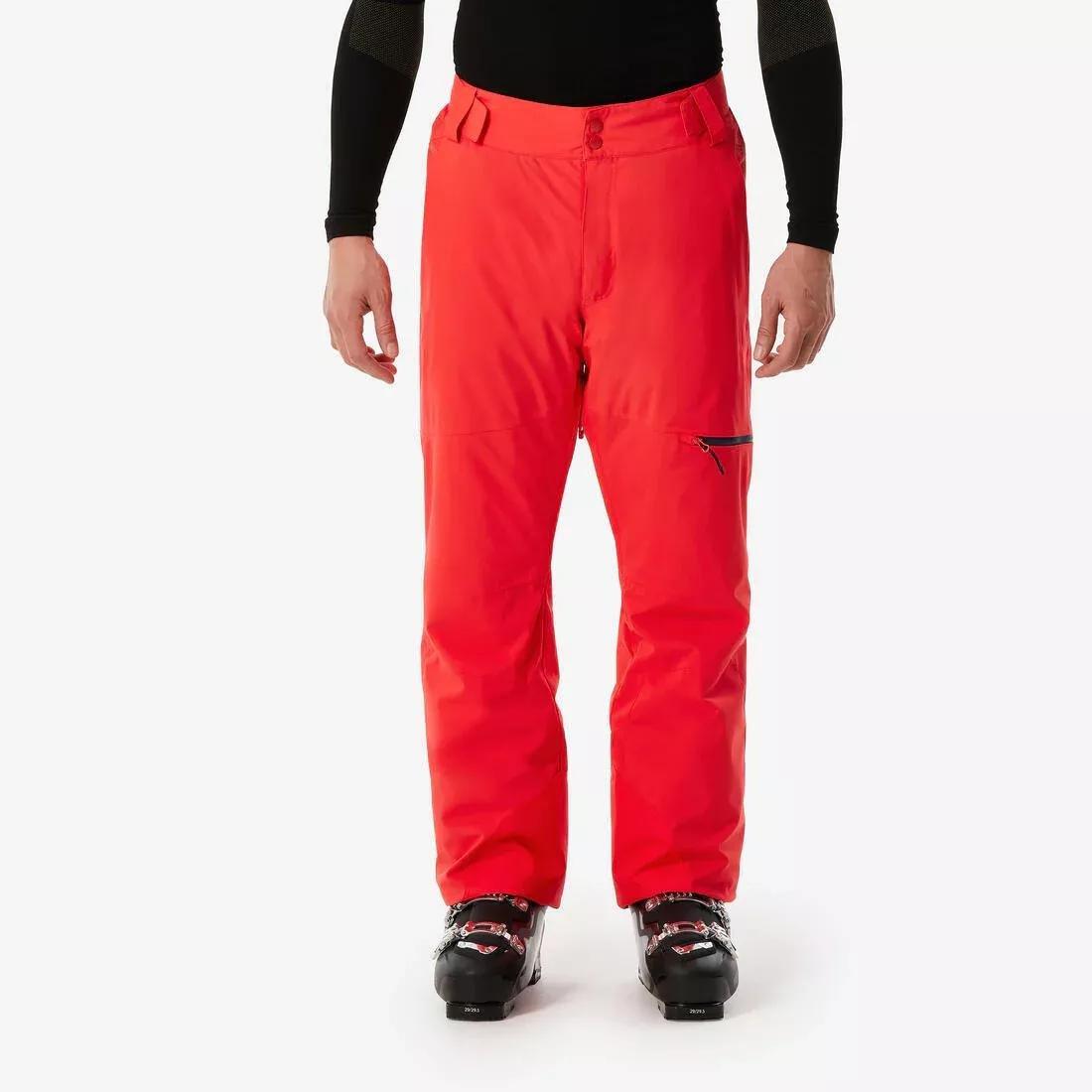 Men Very Warm And Breathable Ski And Snowboard Trousers - 500, Red, 5401_000, large image number 2