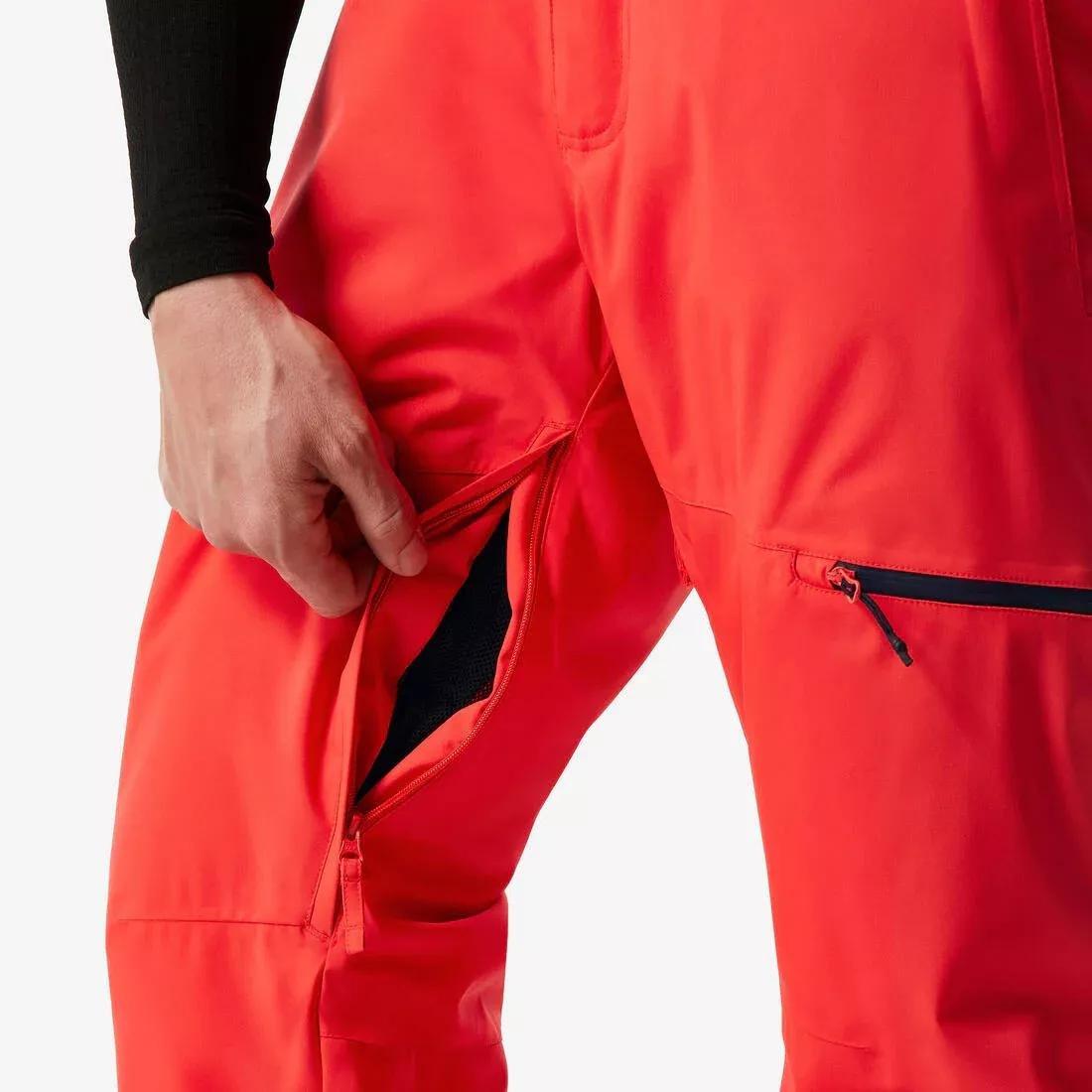 Men Very Warm And Breathable Ski And Snowboard Trousers - 500, Red, 5401_000, large image number 5