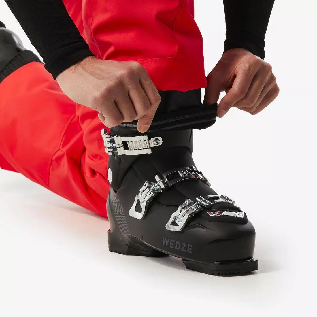 Men Very Warm And Breathable Ski And Snowboard Trousers - 500, Red, 5401_000, large image number 8