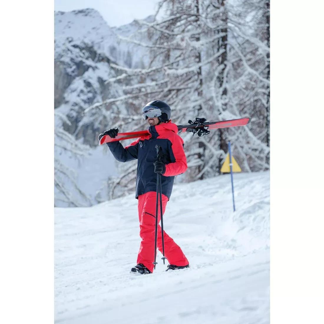 Men Very Warm And Breathable Ski And Snowboard Trousers - 500, Red, 5401_000, large image number 11