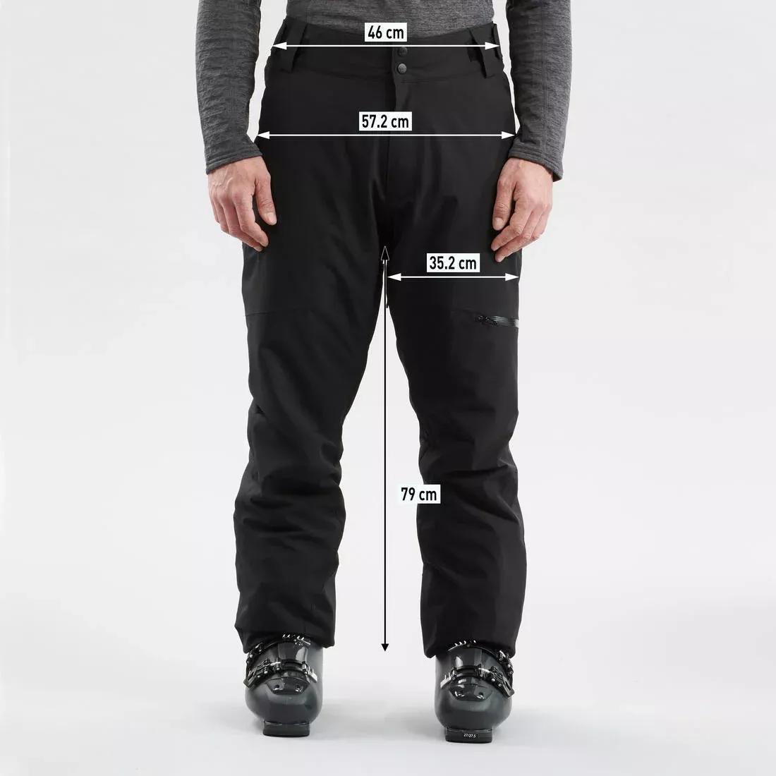 PEBBLE BEIGE Men's warm adjustable ski trousers 500, , large image number 8