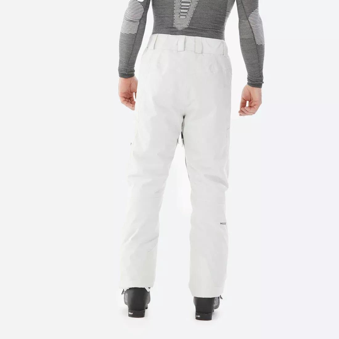 PEBBLE BEIGE Men's warm adjustable ski trousers 500, , large image number 10