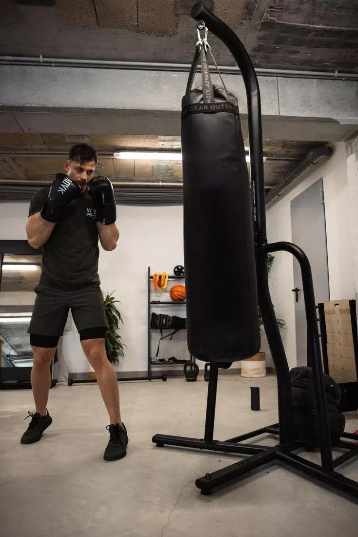 Men Crew Neck Slim-Fit Soft Breathable Cross Training T-Shirt, Khaki, No Color, large image number 9