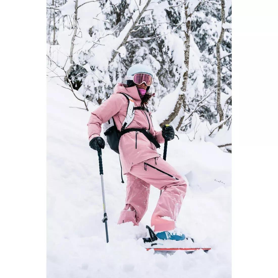 Women Warm And Breathable Ski And Snowboard Trousers - FR500, Pink, No Color, medium