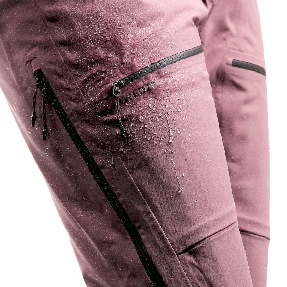 Women Warm And Breathable Ski And Snowboard Trousers - FR500, Pink, No Color, large image number 7