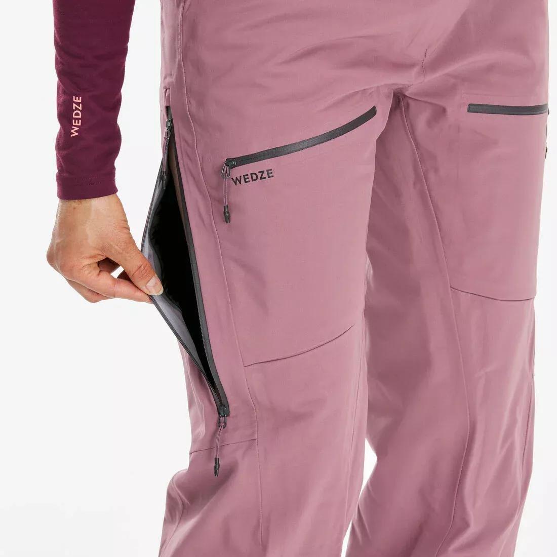 Women Warm And Breathable Ski And Snowboard Trousers - FR500, Pink, No Color, large image number 8
