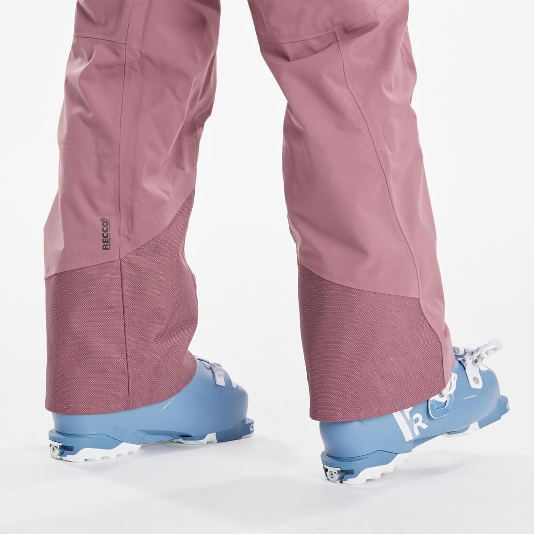 Women Warm And Breathable Ski And Snowboard Trousers - FR500, Pink, No Color, large image number 11