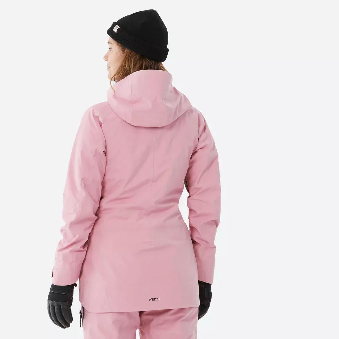 Women Warm And Breathable Ski And Snowboard Jacket - FR500, Pink, No Color, large image number 5