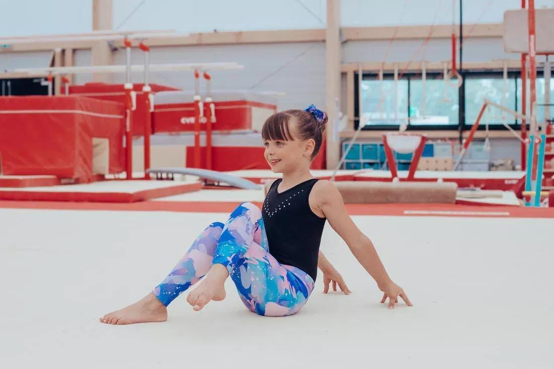 Girls' Basic Gym Leotard, Black, No Color, medium