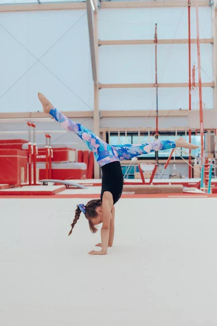 Girls' Basic Gym Leotard, Black, No Color, medium