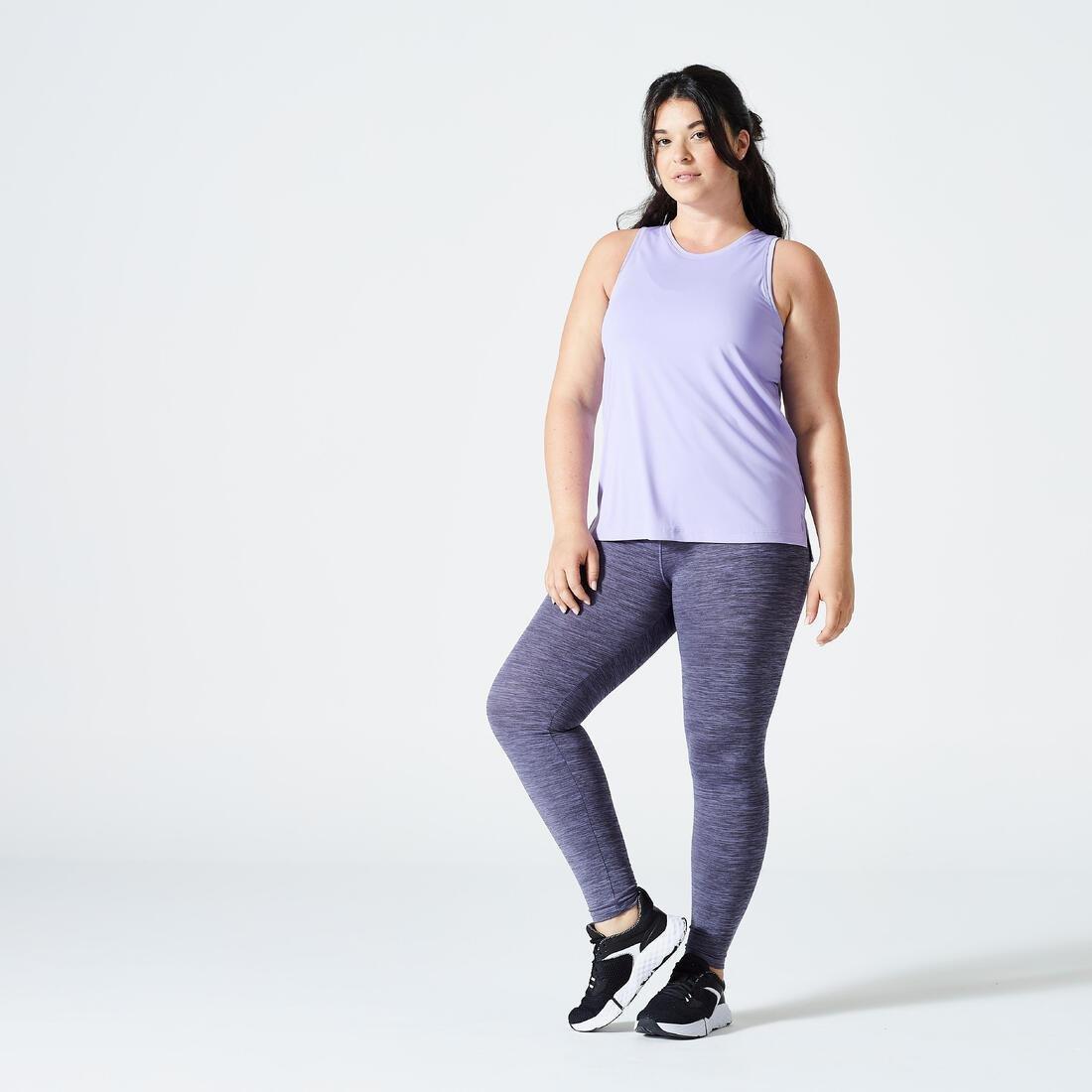 Women Straight Cut Cardio Fitness Tank Top, Purple, , large image number 1