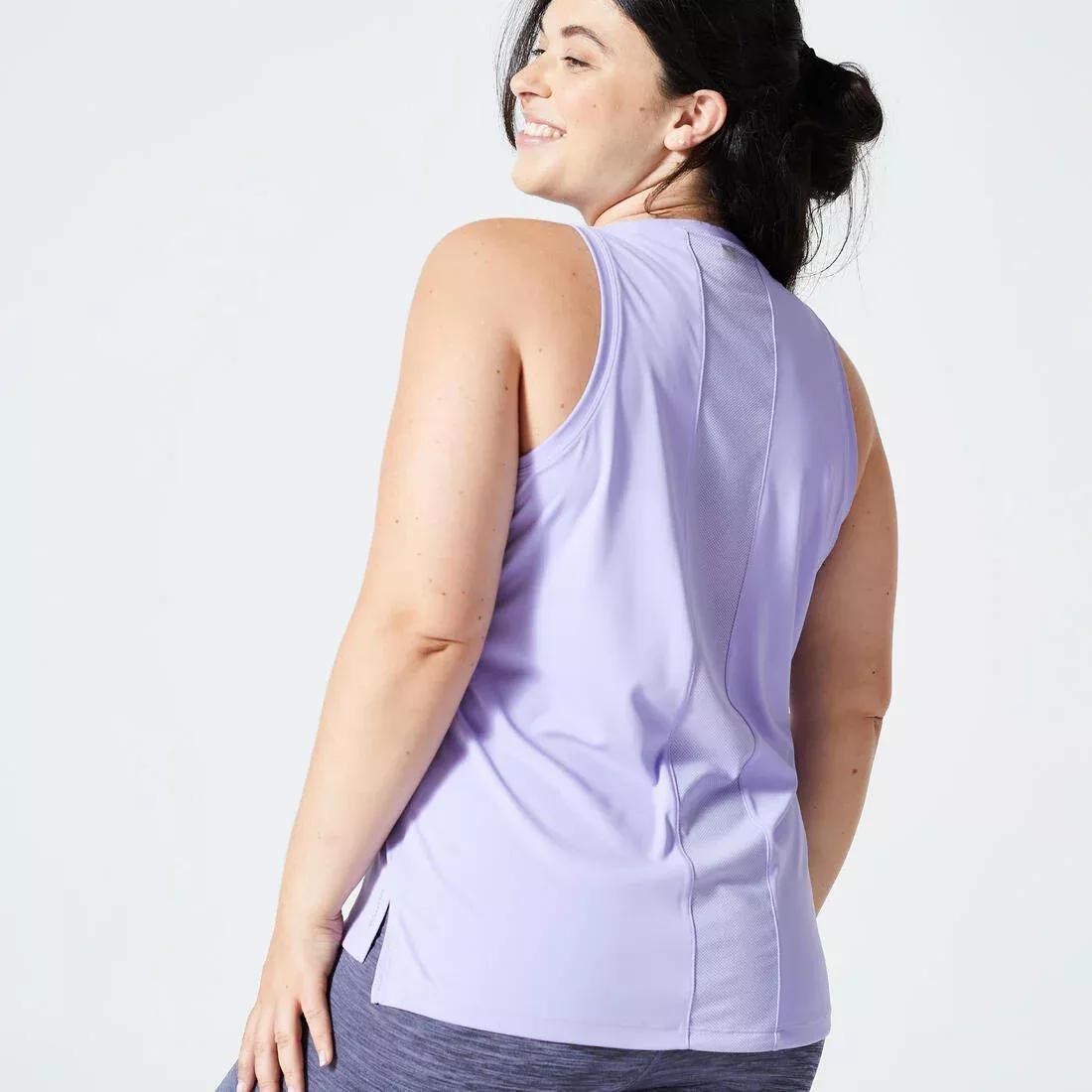 Women Straight Cut Cardio Fitness Tank Top, Purple, , large image number 14