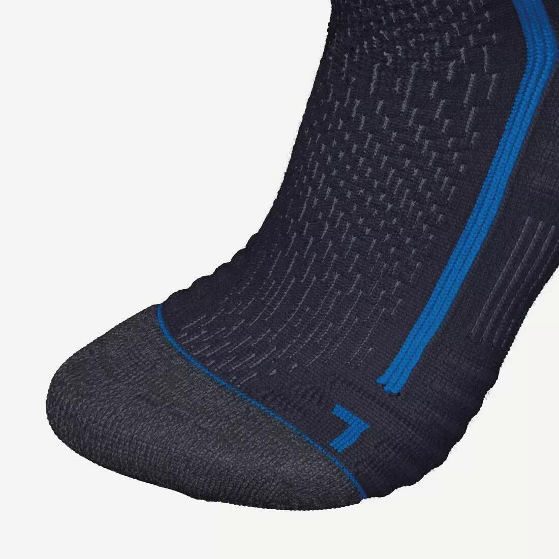 ASPHALT BLUE Warm hiking socks, SH500 Mountain Mid, No Color, large image number 3